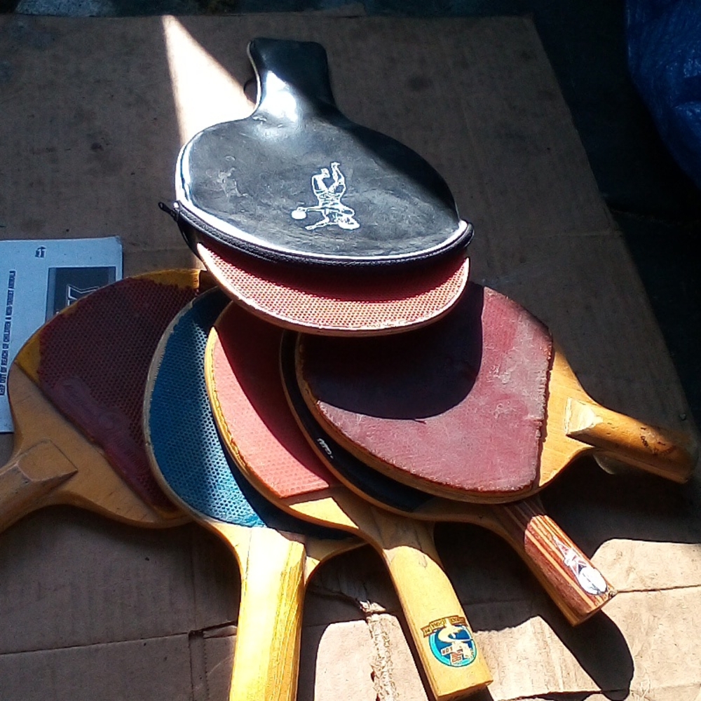 SIX PING PONG PADDLES
